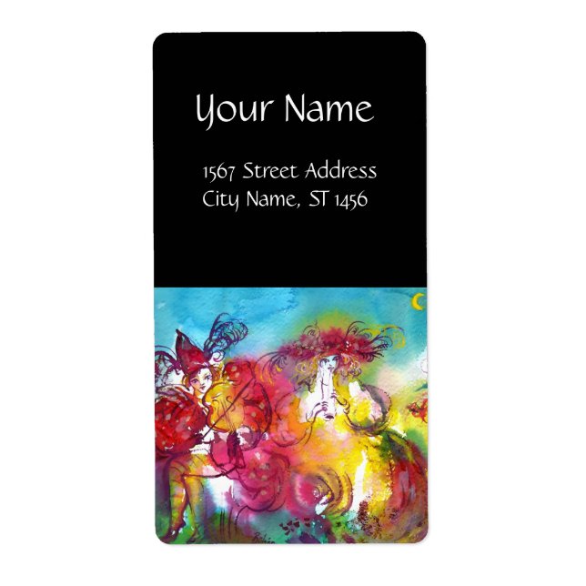 Etiqueta NOCHE DE CARNAVAL / Mascarada veneciana, música de (Frente)