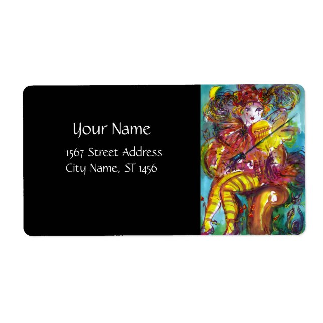 Etiqueta Noche de carnaval PIERO / Veneciano, negro (Frente)