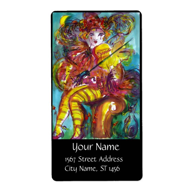 Etiqueta Noche de carnaval PIERO / Veneciano, negro (Frente)