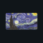 Etiqueta Noche estrellada de Vincent van Gogh<br><div class="desc">Esta pintura titulada Noche estrellada la hace el famoso artista Vincent van Gogh. Sobre Vincent van Gogh Vincent van Gogh vio el color como el principal símbolo de expresión. Hay una razón por la que su arte se conecta con los espectadores, porque van Gogh estaba decidido a dar felicidad creando...</div>