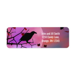 Etiqueta Noche Halloween Raven