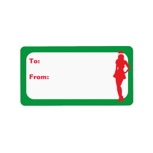 Etiqueta Noche mala Elf (Frente)