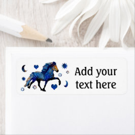 Etiqueta Noche Stary Caballo islandés