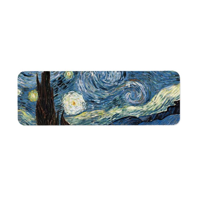 Etiqueta Noche Van Gogh Starry (Frente)