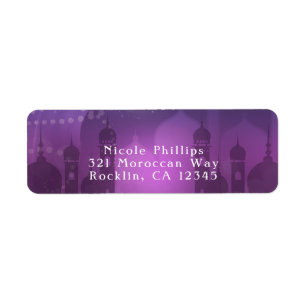 Etiqueta Noches Árabes Morado Claro Moruno