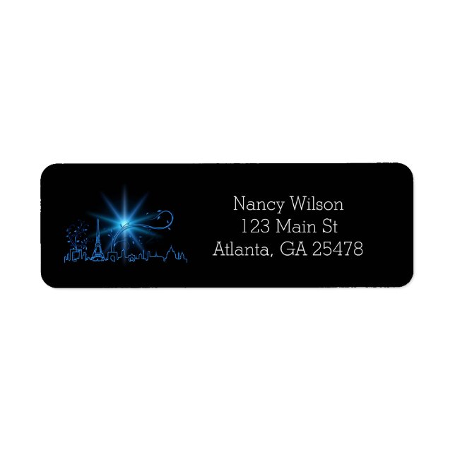 Etiqueta Nochevieja en París (Frente)