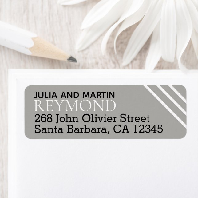 Etiqueta nombre de familia / apellido con dirección de casa (In situ)