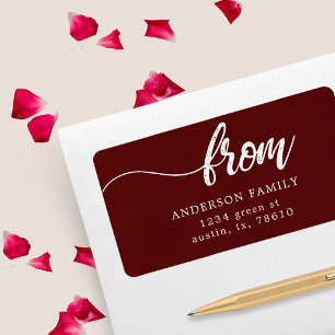 Etiqueta Nombre de familia de guión de pincel Dirección de 