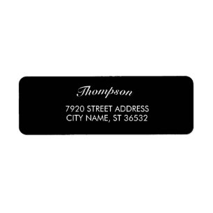 Etiqueta Nombre de familia Elegante negro