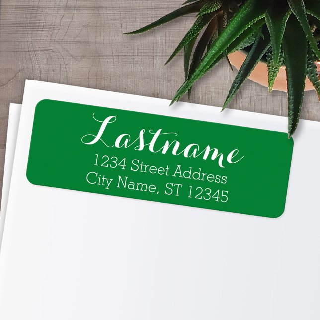 Etiqueta Nombre de familia personalizado Dirección de devol (Personalized Return Address Labels)