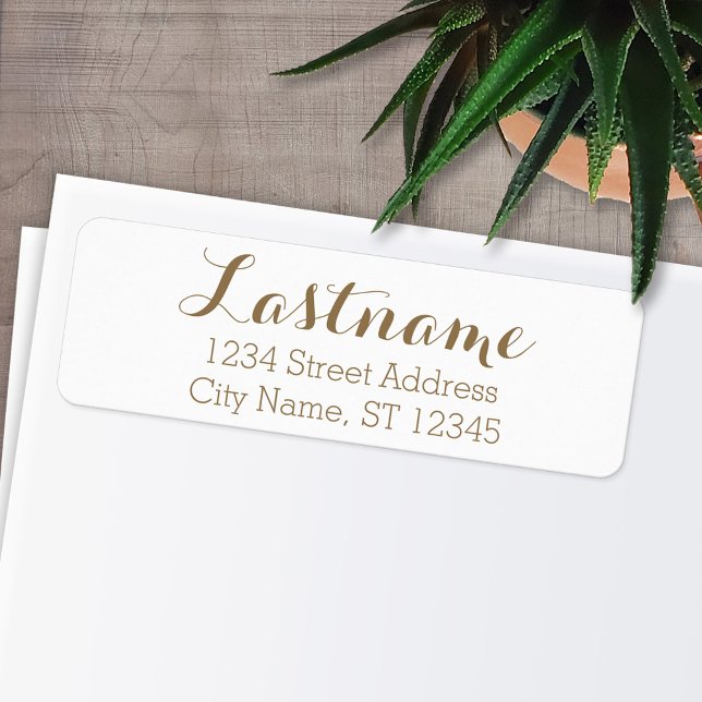Etiqueta Nombre de familia personalizado y dirección de dev (Personalized Return Address Labels)