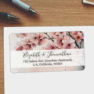 Etiqueta Nombre de guión de floral de color de arándano de