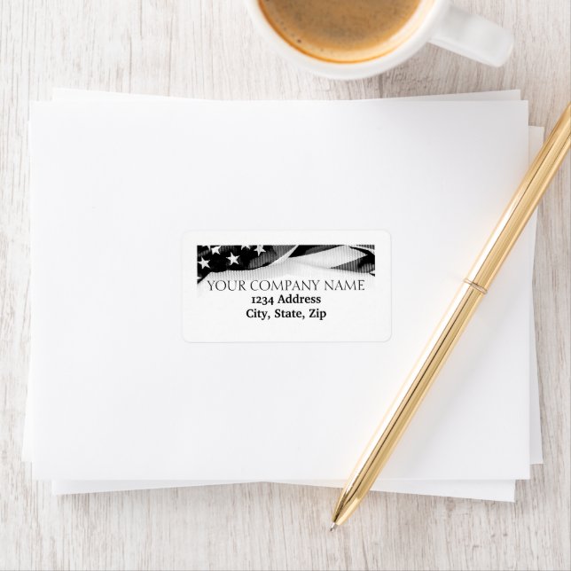 Etiqueta Nombre de la empresa Bandera Americana EE. UU. (In situ)