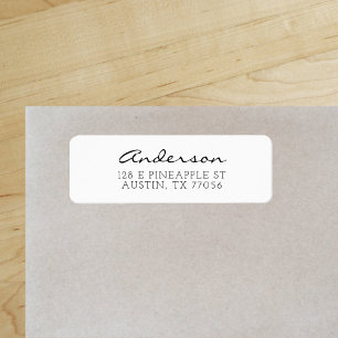 Etiqueta Nombre de la familia Cursiva Minimalista Anderson