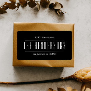 Etiqueta Nombre de la familia de guiones negrita moderna