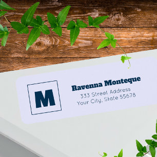 Etiqueta Nombre de Letra de Monograma Personalizado de Lava