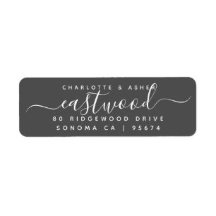 Etiqueta Nombre De Pareja Blanco Sobre Negro