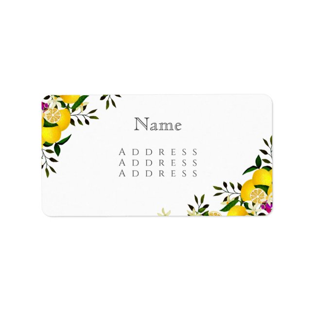 Etiqueta Nombre del aniversario de Lemon Squeeze (Frente)