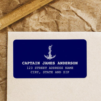 Etiqueta Nombre del barco vintage nautical Anchor Rope