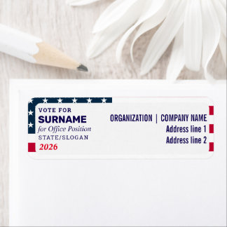 Etiqueta Nombre del candidato de la campaña personalizada d