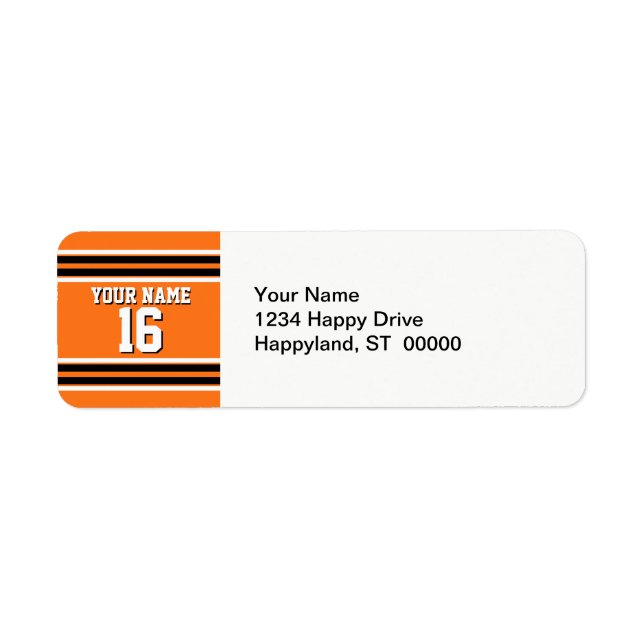 Etiqueta Nombre del número de Personalizado de Jersey del e (Frente)