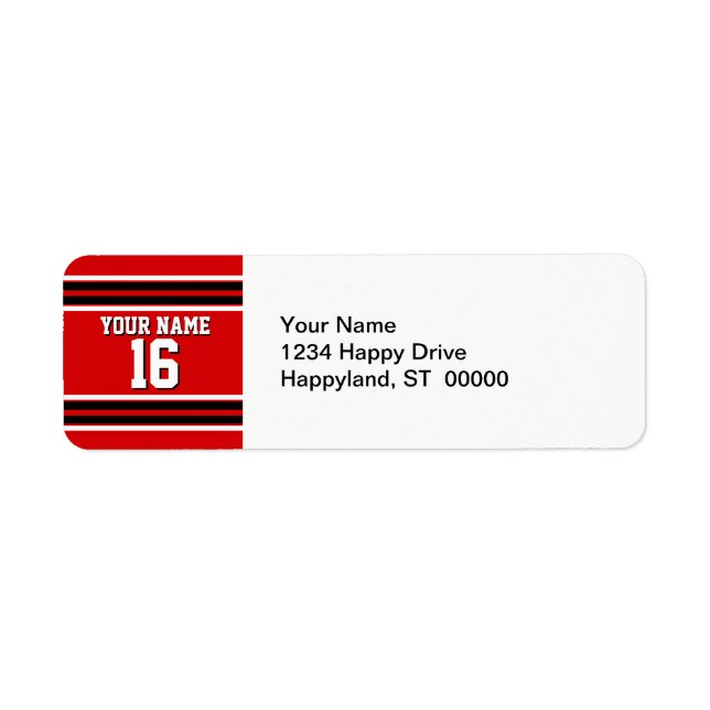 Etiqueta Nombre del número de Personalizado de Jersey del e (Frente)