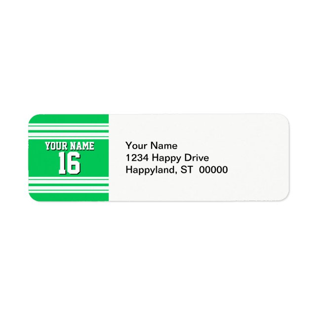 Etiqueta Nombre del número de Personalizado de Jersey del e (Frente)
