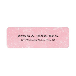 Etiqueta Nombre elegante rosa de la familia moderna Minimal