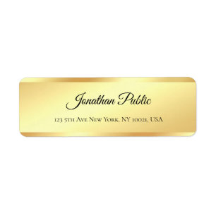 Etiqueta Nombre manuscrito Faux Gold Professional