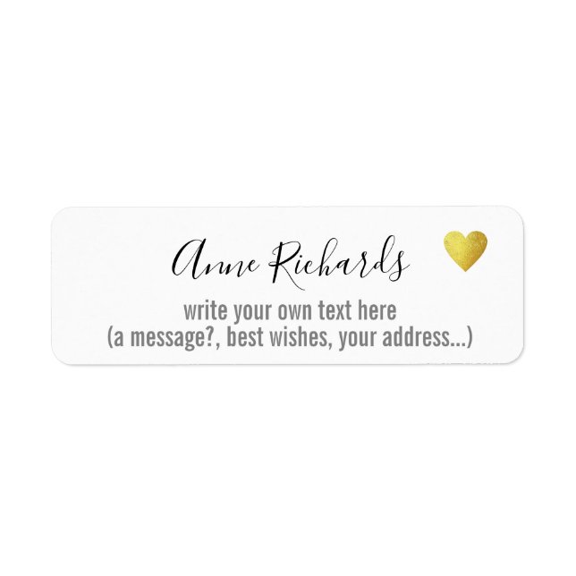 Etiqueta nombre manuscrito / firma con texto personalizado (Frente)