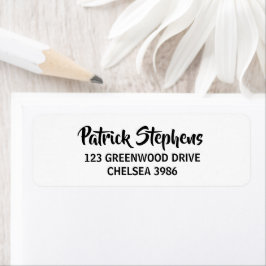 Etiqueta Nombre personalizado blanco plano