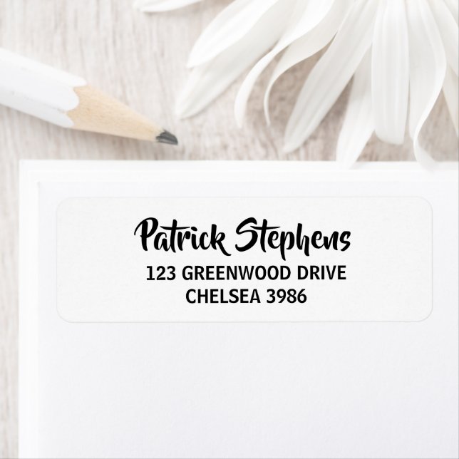 Etiqueta Nombre personalizado blanco plano (In situ)