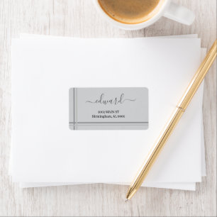 Etiqueta Nombre personalizado gris claro