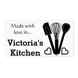 Etiqueta Nombre personalizado herramientas de la hornada