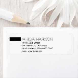 Etiqueta nombre y dirección simples y claros