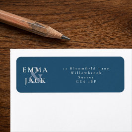 Etiqueta Nombres de ampersand minimal azul dirección