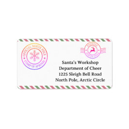 Etiqueta North Pole Mail | Enchanted Elf