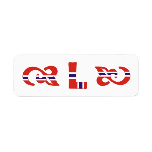 Etiqueta noruega Monograma L (Frente)