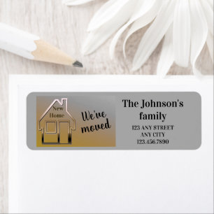 Etiqueta Nos hemos mudado, nuevo hogar,