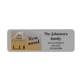 Etiqueta Nos hemos mudado, nuevo hogar,