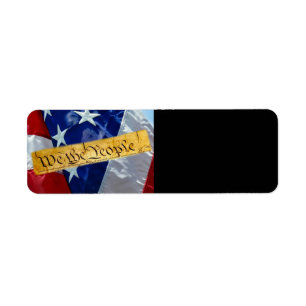 Etiqueta Nosotros, la bandera norteamericana