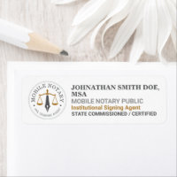 Notaría Móvil Personalizada Firma Legal Gris Dorad