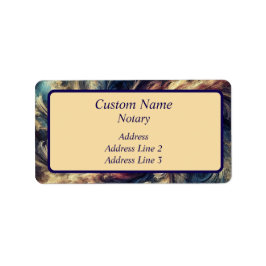 Etiqueta Notario arte abstracto moderno