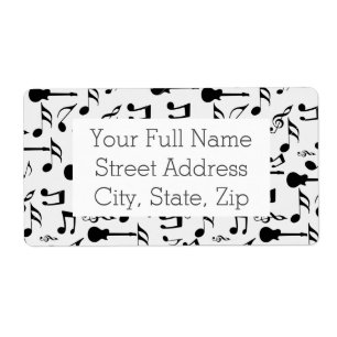 Etiqueta Notas musicales - diseño de la partitura