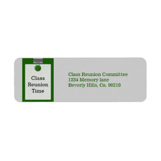 Etiqueta Notepaper metalizado de clase verde Reunion