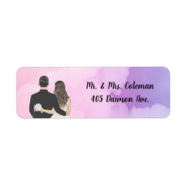 Etiqueta Novia y Novio Personalizados 