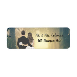 Etiqueta Novia y Novio Personalizados 