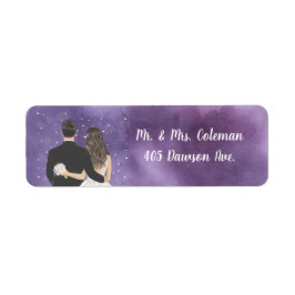Etiqueta Novia y Novio Personalizados 
