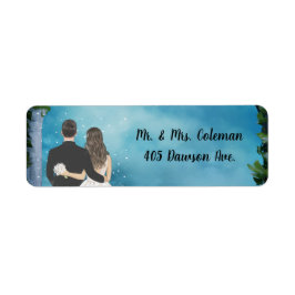 Etiqueta Novia y Novio Personalizados 