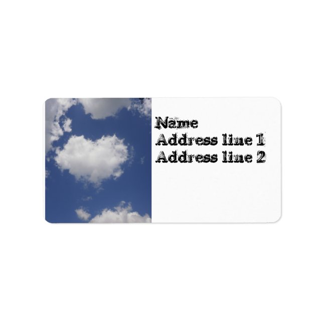 Etiqueta Nube con forma de corazón (Frente)